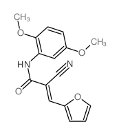 2-Propenamide,2-cyano-N-(2,5-dimethoxyphenyl)-3-(2-furanyl)- structure