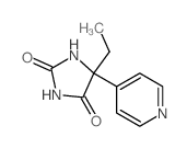 5-ethyl-5-pyridin-4-yl-imidazolidine-2,4-dione structure