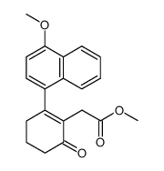 [2-(4-Methoxy-naphthalen-1-yl)-6-oxo-cyclohex-1-enyl]-acetic acid methyl ester Structure