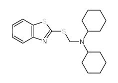Cyclohexanamine,N-[(2-benzothiazolylthio)methyl]-N-cyclohexyl-结构式