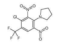 1-[3-chloro-2,6-dinitro-4-(trifluoromethyl)phenyl]pyrrolidine结构式