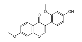 3-(4-hydroxy-2-methoxyphenyl)-7-methoxychromen-4-one结构式