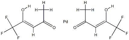 bis(1,1,1-trifluoropentane-2,4-dionato-O,O')palladium Structure