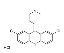 3-(2,7-dichlorothioxanthen-9-ylidene)-N,N-dimethylpropan-1-amine,hydrochloride Structure