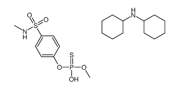 N-cyclohexylcyclohexanamine,4-[hydroxy(methoxy)phosphinothioyl]oxy-N-methylbenzenesulfonamide Structure