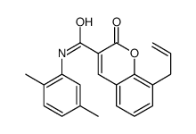 N-(2,5-dimethylphenyl)-2-oxo-8-prop-2-enylchromene-3-carboxamide结构式