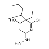 5-ethyl-2-hydrazinyl-5-pentan-2-yl-1,3-diazinane-4,6-dione Structure