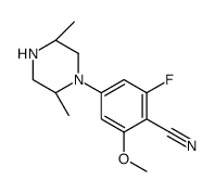 4-[(2S,5R)-2,5-dimethylpiperazin-1-yl]-2-fluoro-6-methoxybenzonitrile Structure