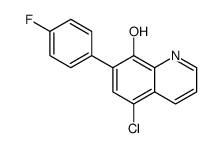 5-chloro-7-(4-fluorophenyl)quinolin-8-ol结构式