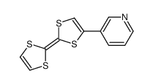 3-[2-(1,3-dithiol-2-ylidene)-1,3-dithiol-4-yl]pyridine结构式