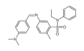 5-[[4-(dimethylamino)phenyl]methylideneamino]-N-ethyl-2-methyl-N-phenylbenzenesulfonamide Structure