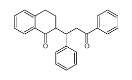 2-(3-oxo-1,3-diphenylpropyl)-3,4-dihydro-2H-naphthalen-1-one结构式
