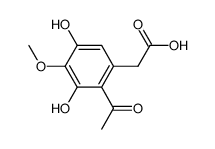 2-Acetyl-3,5-dihydroxy-4-methoxybenzeneacetic acid结构式