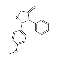 2-(4-methoxyphenyl)-3-phenyl-1,3-thiazolidin-4-one结构式