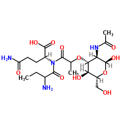 N-acetylmuramyl-aminobutyryl-isoglutamine结构式