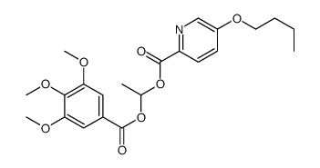 1-(3,4,5-trimethoxybenzoyl)oxyethyl 5-butoxypyridine-2-carboxylate结构式