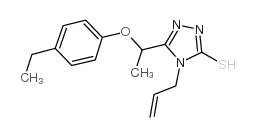 4-烯丙基-5-[1-(4-乙基苯氧基)乙基]-4H-1,2,4-噻唑-3-硫醇结构式