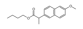 (+/-)-6-methoxy-α-methyl-2-naphthaleneacetic acid butyl ester Structure