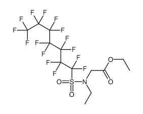 ethyl N-ethyl-N-[(pentadecafluoroheptyl)sulphonyl]glycinate结构式