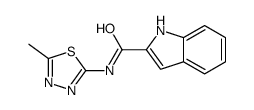1H-Indole-2-carboxamide,N-(5-methyl-1,3,4-thiadiazol-2-yl)-(9CI) Structure