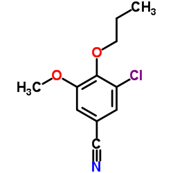 3-Chloro-5-methoxy-4-propoxybenzonitrile结构式