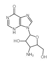 Inosine,3'-amino-3'-deoxy- (7CI,9CI) structure