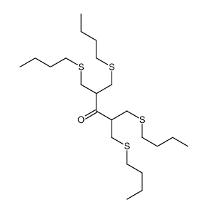 1,5-bis(butylsulfanyl)-2,4-bis(butylsulfanylmethyl)pentan-3-one结构式