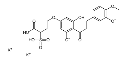 dipotassium,4-[3,5-dihydroxy-4-[3-(3-hydroxy-4-methoxyphenyl)propanoyl]phenoxy]-2-sulfonatobutanoate结构式
