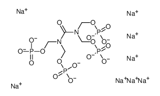 [(Carbonylbisnitrilo)tetrakis(methyleneoxy)]tetraphosphonic acid octasodium salt Structure