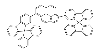 2-[6-(9,9'-spirobi[fluorene]-2-yl)pyren-1-yl]-9,9'-spirobi[fluorene] Structure