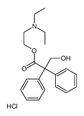 2-(diethylamino)ethyl 3-hydroxy-2,2-diphenylpropanoate,hydrochloride Structure