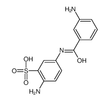 2-amino-5-[(3-aminobenzoyl)amino]benzenesulfonic acid结构式