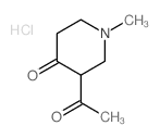 3-acetyl-1-methyl-piperidin-4-one结构式