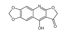 2,3-Dihydro-4-hydroxy-6,7-methylenedioxy-3-oxofuro[2,3-b]quinoline结构式