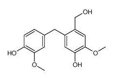 5-(4-hydroxy-3-methoxybenzyl)-4-(hydroxymethyl)-2-methoxyphenol结构式