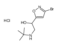 3-bromo-alpha-[[(1,1-dimethylethyl)amino]methyl]isoxazole-5-methanol monohydrochloride Structure