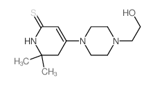 2(1H)-Pyridinethione,5,6-dihydro-4-[4-(2-hydroxyethyl)-1-piperazinyl]-6,6-dimethyl-结构式