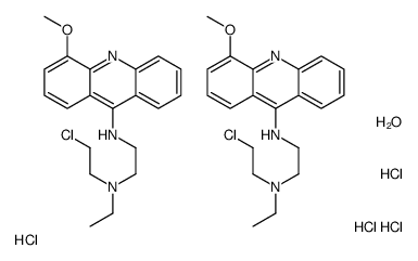 N'-(2-chloroethyl)-N'-ethyl-N-(4-methoxyacridin-9-yl)ethane-1,2-diamine,hydrate,tetrahydrochloride结构式