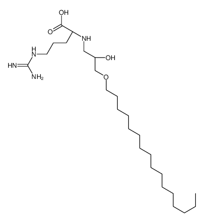 (2S)-5-(diaminomethylideneamino)-2-[(3-hexadecoxy-2-hydroxypropyl)amino]pentanoic acid结构式