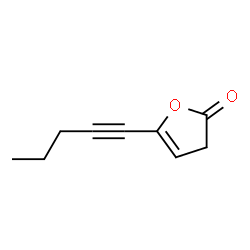 2(3H)-Furanone, 5-(1-pentynyl)- (9CI) structure