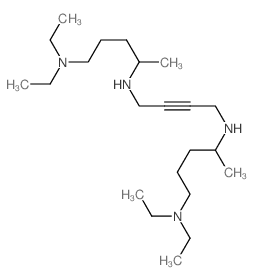 N-[4-(5-diethylaminopentan-2-ylamino)but-2-ynyl]-N,N-diethyl-pentane-1,4-diamine structure