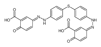 (3E)-3-[[4-[4-[(2Z)-2-(3-carboxy-4-oxocyclohexa-2,5-dien-1-ylidene)hydrazinyl]phenyl]sulfanylphenyl]hydrazinylidene]-6-oxocyclohexa-1,4-diene-1-carboxylic acid结构式