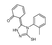 (6Z)-6-[4-(2-Methylphenyl)-5-thioxo-1,2,4-triazolidin-3-ylidene]- 2,4-cyclohexadien-1-one Structure