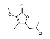 5-(2-chloropropyl)-3-methoxy-4-methylfuran-2(5H)-one结构式