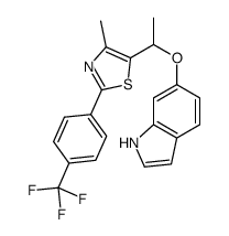 5-[1-(1H-indol-6-yloxy)ethyl]-4-methyl-2-[4-(trifluoromethyl)phenyl]-1,3-thiazole Structure