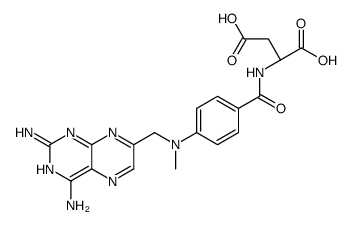 L-Aspartic acid, N-(4-(((2,4-diamino-7-pteridinyl)methyl)methylamino)b enzoyl)- Structure
