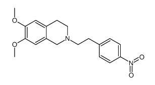 1,2,3,4-四氢-6,7-二甲氧基-2-[2-(4-硝基苯基)乙基]异喹啉结构式