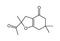 2-acetyl-2,6,6-trimethyl-5,7-dihydro-3H-1-benzofuran-4-one Structure