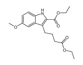 ethyl 4-(2-ethoxycarbonyl-5-methoxyindol-3-yl)butanoate结构式