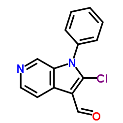 2-Chloro-1-phenyl-1H-pyrrolo[2,3-c]pyridine-3-carbaldehyde结构式